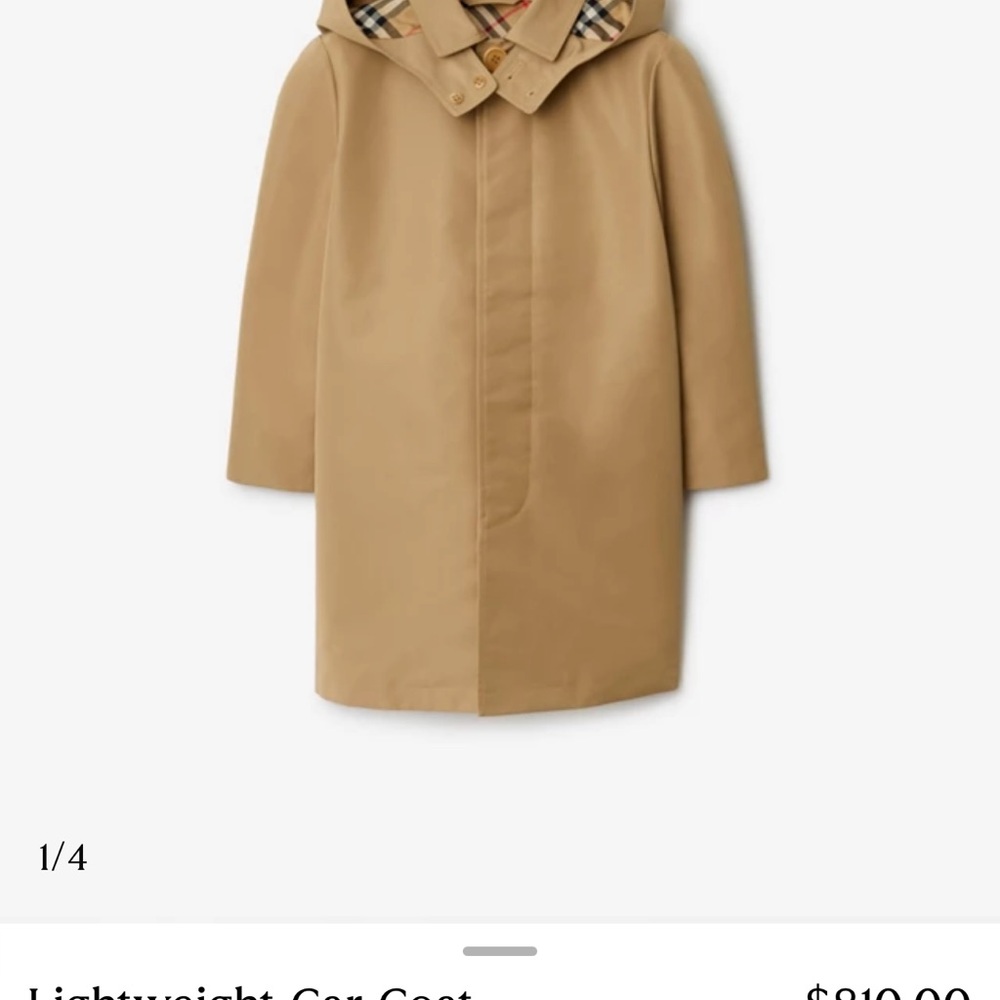 COPY - Authentic Kids Burberry Trench Coat size 6